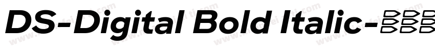 DS-Digital Bold Italic字体转换